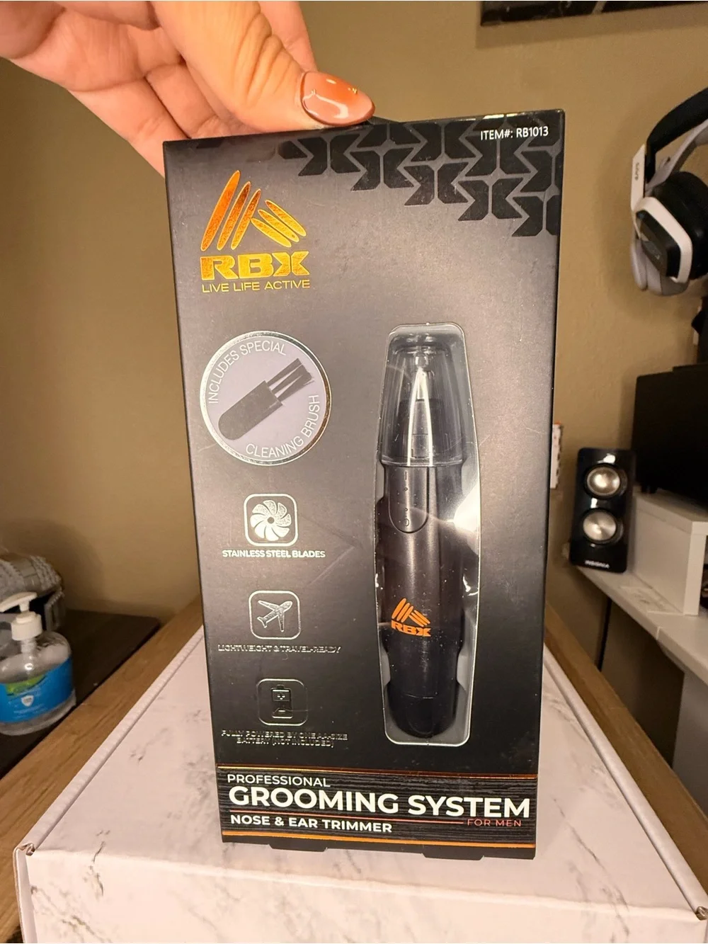 RBX Black Nose & Ear Trimmer with Orange Logo